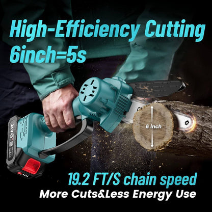 8-Inch 2-in-1 Cordless Chainsaw with Telescopic Pole