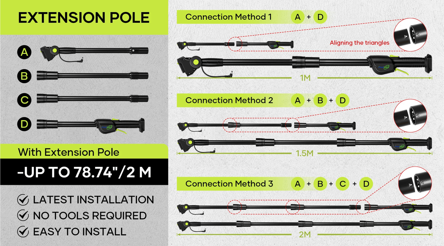 8-Inch 2-in-1 Cordless Chainsaw with Telescopic Pole