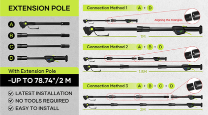 8-Inch 2-in-1 Cordless Chainsaw with Telescopic Pole