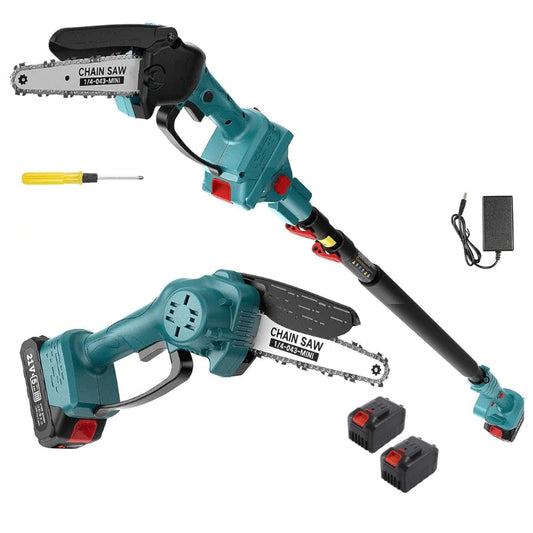 8-Inch 2-in-1 Cordless Chainsaw with Telescopic Pole