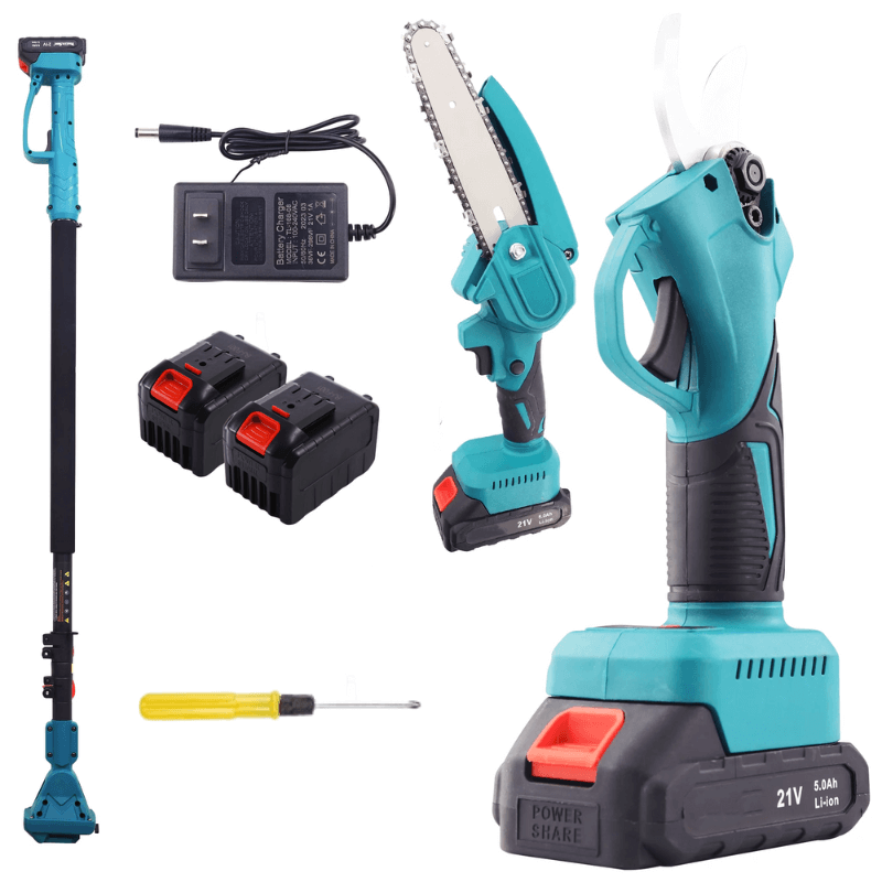 8-Inch 2-in-1 Cordless Chainsaw with Telescopic Pole