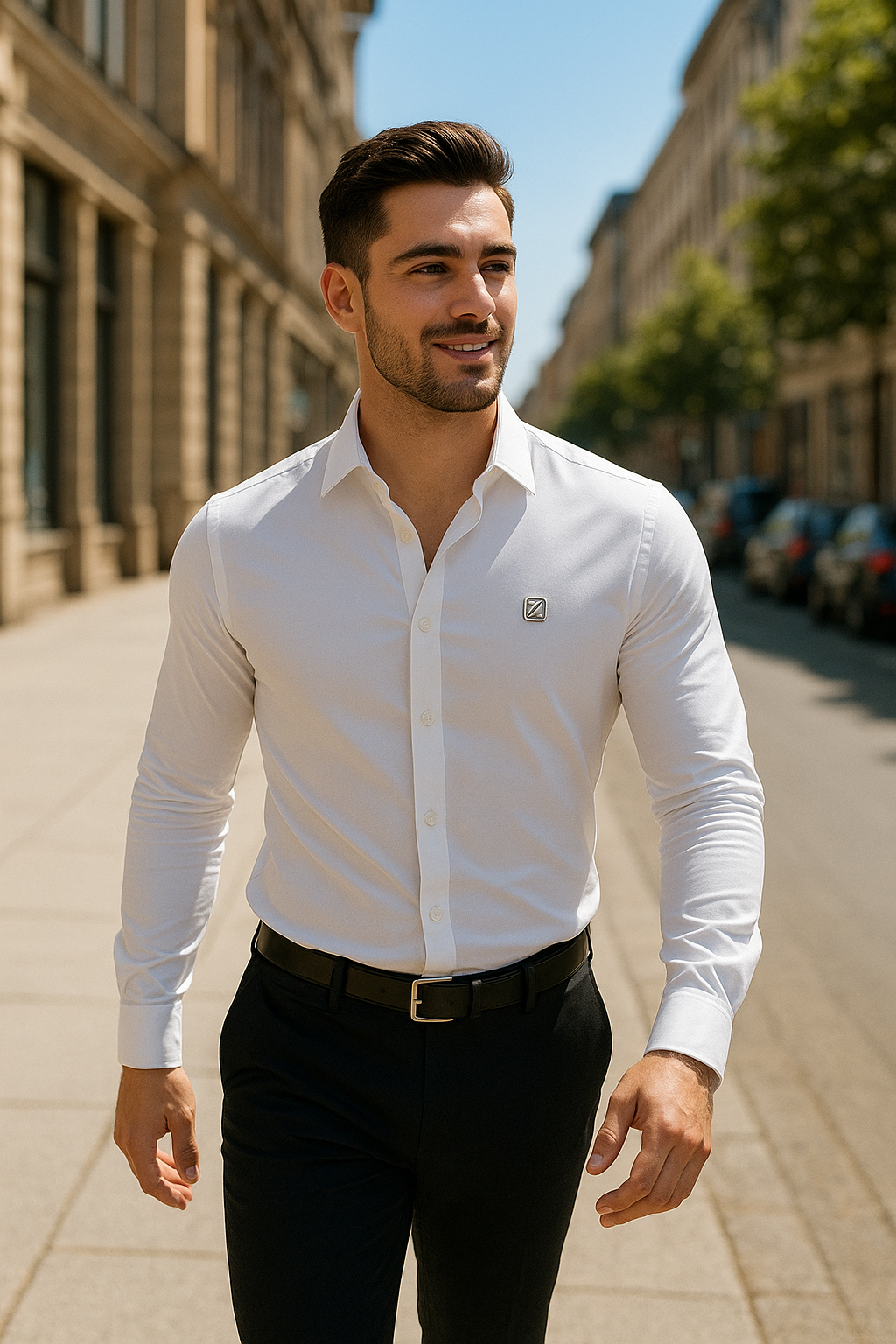 Men’s Long Sleeve Stretch Fabric Shirt