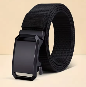 New automatic buckle belt, tactical canvas belt for work, casual wear, and outdoor activities, military training pants belt for men