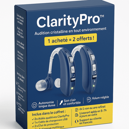 🎧 ClarityPro™ Rechargeable Digital Hearing Aid – Exclusive Launch (Set of 2 Units)