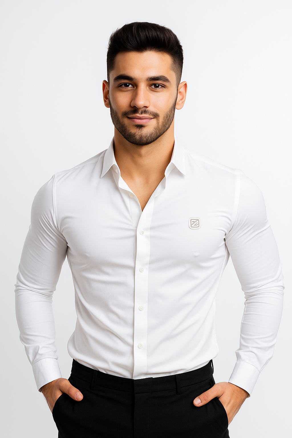 Men’s Long Sleeve Stretch Fabric Shirt