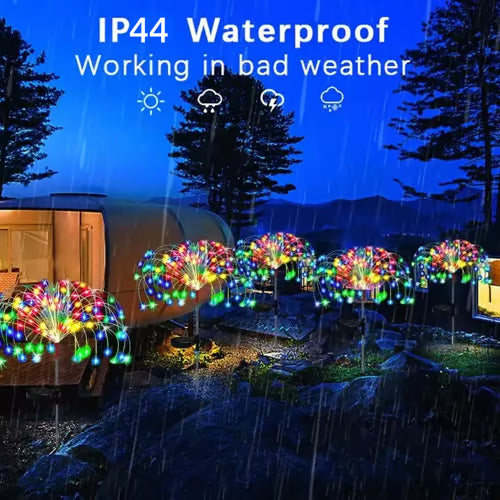 Waterproof Solar Garden Fireworks Lamp