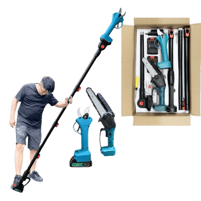 8-Inch 2-in-1 Cordless Chainsaw with Telescopic Pole